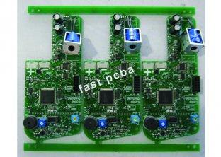 Immersion Silver FR4, Green Solder Mask 2 layer SMT PCB Assembly for Alchol Tester