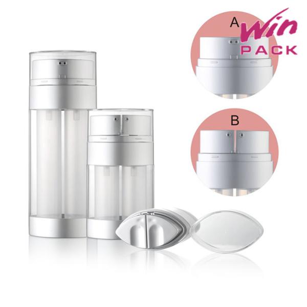 Airless Double Chamber Bottle Positive Delivery Time With One Or Two Atomizer