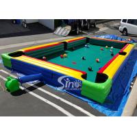 China Giant Human Inflatable Snooker Pool Table With Snooker Balls For Snooker Football Entertainment on sale