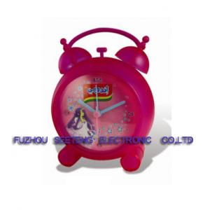 China Unique customized design  cartoon pattern dial and colorful style for table alarm clock supplier