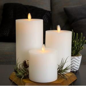 China Led Candles For Wedding Centerpieces Flameless Elegant Christmas Light Wax Wedding Candle Pillars supplier