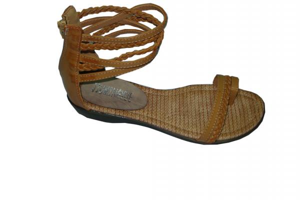 Señora cómoda Strappy Flat Sandal de la PU de Camle /Black de la talla 36-41 de