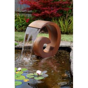 Outdoor Metal Water Feature Corten Steel Water Fountain Garden Ornament