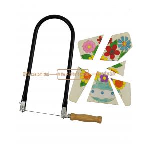 China 5 U Tube Fret Saw Frame with Wooden Grip for junior students to learn and practise paint board carving and pa supplier