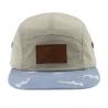 China Customized Printing Corduroy Snapback Hat With Flat Peak And Leather Strap wholesale