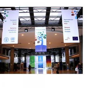 China Custom Promotional 5m Width Fabric Hanging Banners supplier