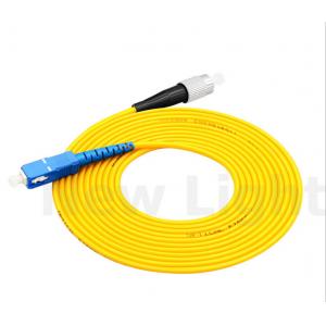 FC-SC Fiber Optic Patch Cord Single Mode Simplex Pvc 3.0mm Diameter Fiber Cable