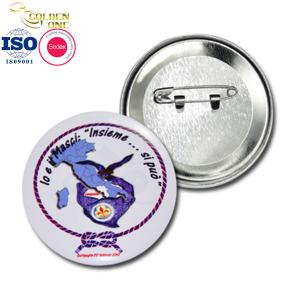 Hot Sale Badge Maker Plain Promotional  Reflective Sublimation Printing Assorted Blank  Logo Custom Badge Pin Button