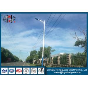China Single Arm Galvanized Tapered Outdoor Light Poles Q235 Height 8m Weather Resistance wholesale