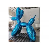 O contemporâneo animal da escultura do cão de aço inoxidável do balão lustrou