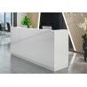 China Flame Retardancy Solid Surface Reception Desk White L Shaped Reception Desk wholesale