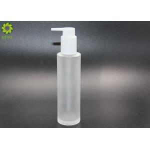 China Frosted Glass Hair Oil Body Essential Oil Pump Bottle 100ml 120ml supplier