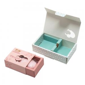 China Custom Printing Logo Matt Paper Slide Open Drawer Box For Handmade Soap supplier