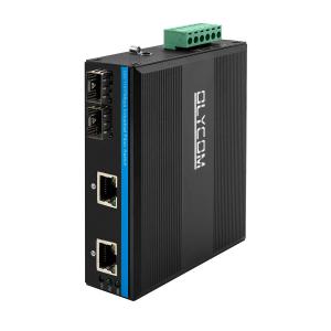 Industrial Gigabit Network Switch Oem Fiber Switch 2 Port Din Rail IP40 for CCTV