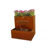 China Waterfall Herb Planter Corten Steel Water Feature For Outside Garden Decor wholesale