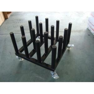 Iron Tube Industrial Display Stands Cart For Vinyl Upright Rolls Easy Movement