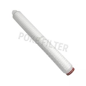 Folded PP 20 Inch 0.2 Micron Cartridge Filter For Water Filtration System