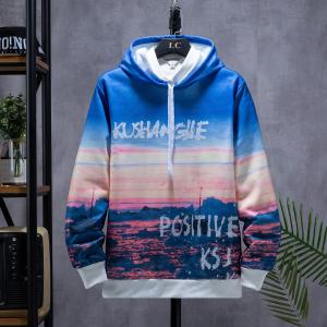 China Clothes Men Loose Hoodies For Autunm With Hooded Printing Fashion Clothes supplier