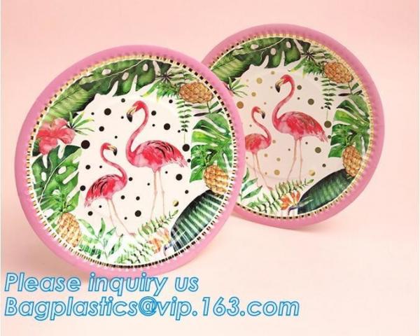 6 Inch Custom Printed Happy Birthday Disposable Paper Plates,100% Biodegradable