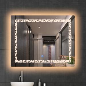 Touch Sensor Wall Mounted LED Mirror Rectangle shape 4mm thickness