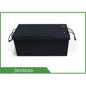 China Black 36V 80AH Lithium Rechargeable Battery Pack With Long Life 2000 Cycles wholesale