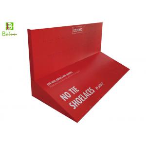 Red Shoelaces Cardboard Display Holder Mordern style For Promotion