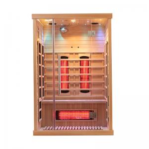 China Canadian Hemlock Traditional 2 Person Infrared Sauna Wooden For Beauty supplier