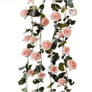 Rattan Artificial Plastic Flowers Simulated Rose Vine Ceiling Plants