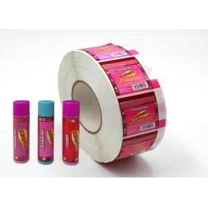 China Hard - Wearing Custom Adhesive Labels Pink Color Non Toxic For Lip Balm supplier