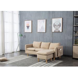 Light Skin Contemporary Bedroom Furniture Fabric Corner Sofa Set Three Seater