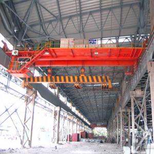 China Steel Factory Use 10ton ~ 50ton electromagnet bridge crane with carrier beam wholesale
