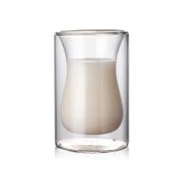 China Heat Resistant 120ml Mouth Blown Double Wall Glass Cup on sale