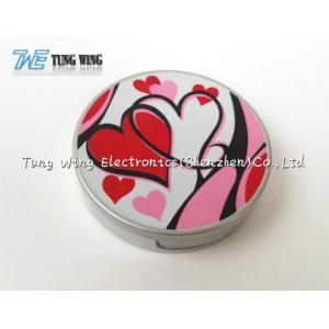 China Logo Printing Pocket Makeup Mirror Cosmetic Mirror With Sound supplier