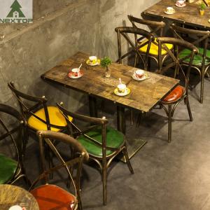 Large Retro Metal Cafe Restaurant Chair Sofa Set Economic Industrial Hotel Bar Shop