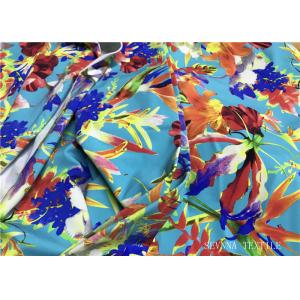 Mini Floral Printed Bikini Fabric Material , 180gsm Lycra Bathing Suit Fabric