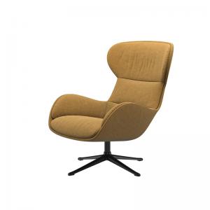 China Plywood Frame Reno Armchair , Leather Leisure Chair Elastic Webbing Suspension wholesale