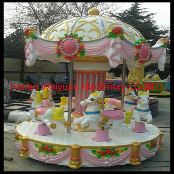 cheval de carrousel de musique de 6 sièges mini, beau carrousel à vendre