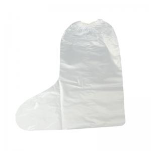 White Non Woven Fabric Disposable Shoe Booties With Anti Slip Printing Pe Cpe
