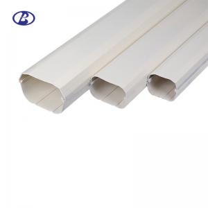 China 130mm Split Air Conditioner Pipe Cover White PVC Decorative Duct supplier