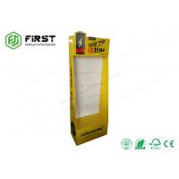 China Customized Logo Printing Portable Corrugated Cardboard Pegboard Hook Display Stand on sale