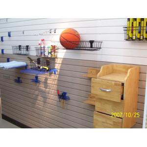 SGS Certification PVC Slatwall Panels For Display / Shelves , Easy To Clean