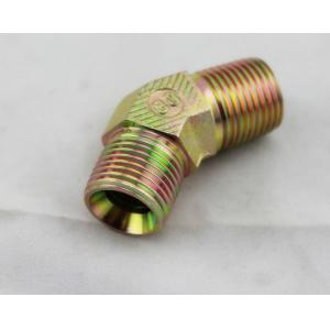 China Brass Elbow Reusable Hydraulic Hose Fittings With BSP / BSPT Male Thread supplier