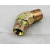 Brass Elbow Reusable Hydraulic Hose Fittings With BSP / BSPT Male Thread