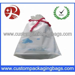 China Logo Printing Exquisite Drawstring Plastic Bags Leak Proof Shoe Packing supplier