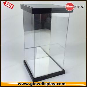 self-assembly custom 1/6 scale LED lighted clear figure acrylic display case for collection toys