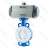 Wafer Connection Air Operated Butterfly Valve Lined PTFE For Hydrofluoric Acid