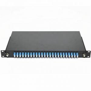 19 Inch Structure Wall Mounted 24 Port LC Duplex Adapters Fiber Optic Terminal Box