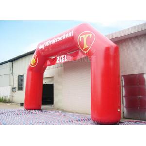 China Red Custom Inflatable Arch PVC Tarpaulin , Inflatable Race Arch Logo Printing supplier