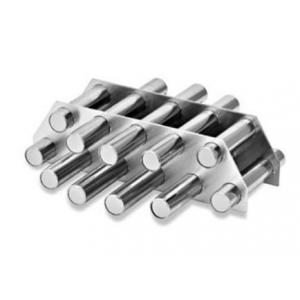 Durable Neodymium Hopper Magnet , Super Strong Magnetic Grid Silver Color