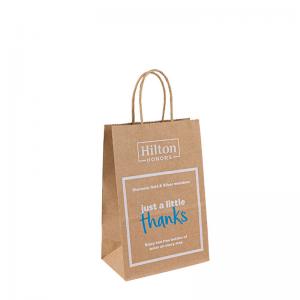 Flexo Printing Handle Paper Bags Eco Friendly Water Based Soy Ink Custom Order Accepted